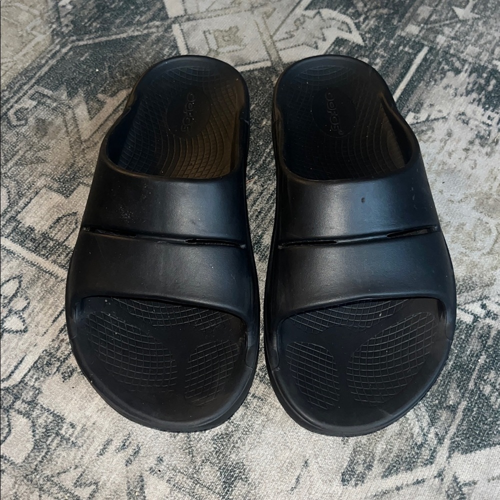 OOFOS OOahh unisex Recovery Slide black size women’s mens 9 - Picture 4 of 8